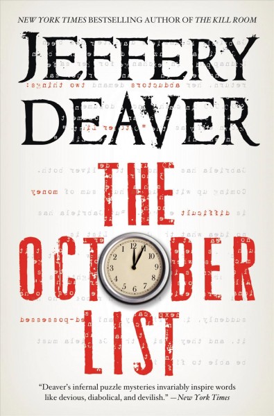 The October list : a novel in reverse with photographs by the author / Jeffery Deaver.