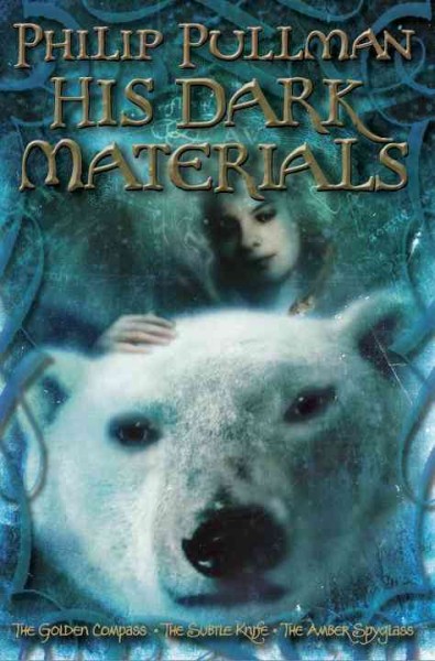 His dark materials.  [The golden compass / The subtle knife / The amber spyglass] /  Philip Pullman.